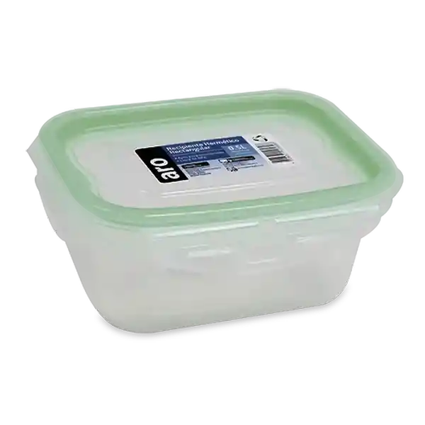 Recipiente Hermético Rectangular No.2 0.5 L Aro