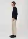 Pantalón Bologna Beige Talla 40 Hombre Mango
