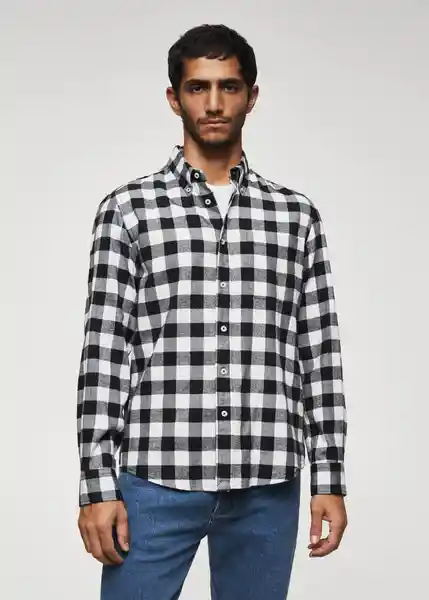 Camisa Claude Negro Talla XXL Hombre Mango