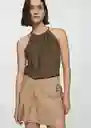 Top Matilda Khaki Talla S Mujer Mango