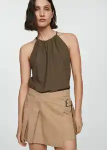 Top Matilda Khaki Talla S Mujer Mango