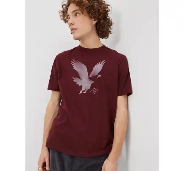 Camiseta Hombre Color Vinotinto Talla X-SMALL American Eagle