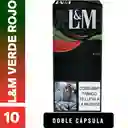 L&M Verde Rojo x 10 Cigarrillos