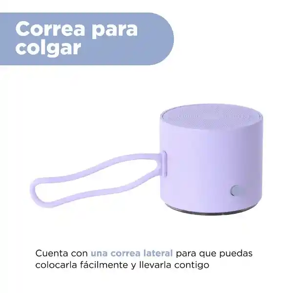 Bocina Inalámbrico Portátil Metal Morado Serie Mod A127 Miniso