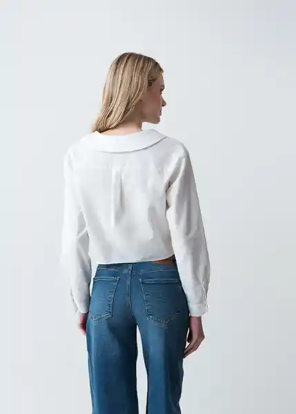 Camisa Yana Mujer Crudo Puro Claro Talla M 413G361 Naf Naf