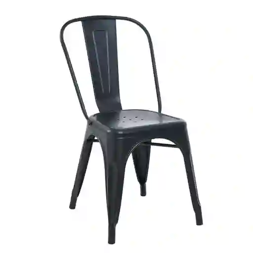 Silla Negra de Acero Inoxidable