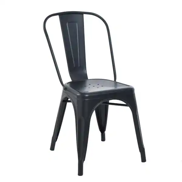 Silla Negra de Acero Inoxidable