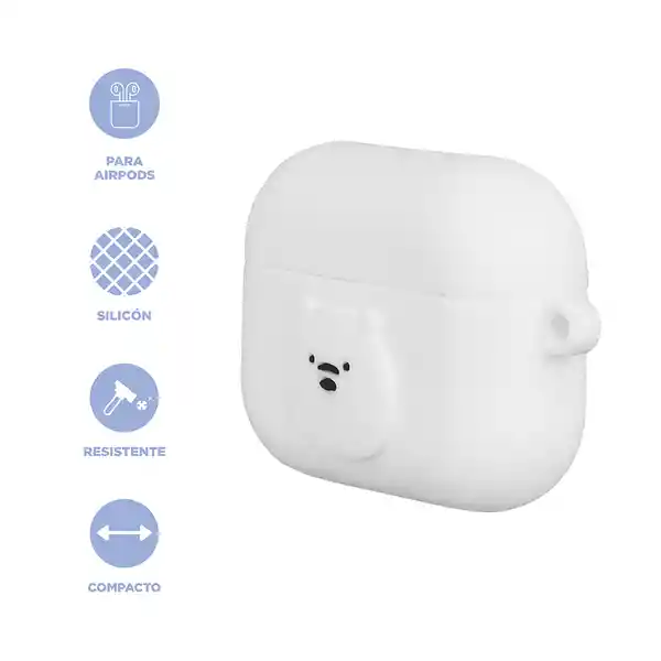 Estuche Protector de Airpods Serie Oso de Hielo Miniso