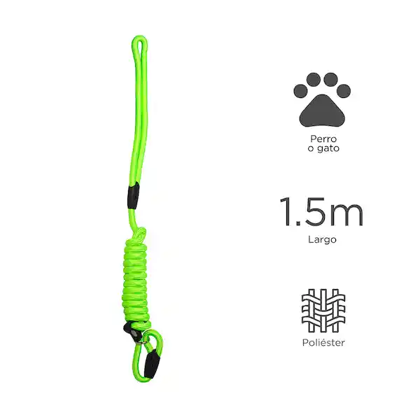 Miniso Correa Para Mascota Pequeña Verde 0.8 x 150 cm