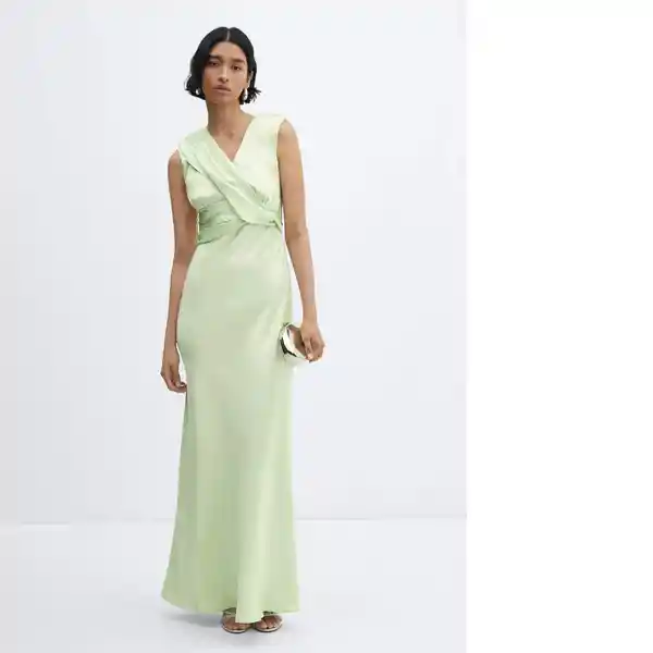 Vestido Lirio-a Verde Talla XS Mujer Mango