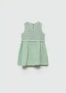 Vestido Emilia Verde Pastel Talla 69 Niñas Mango