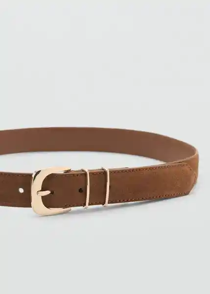 Cinturón Mayo Marrón Talla M Mujer Mango