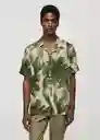 Camisa Mauiv Verde Talla XL Hombre Mango
