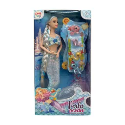 Play And Joy Muñeca Pearl Ocean Blanco Con Accesorios