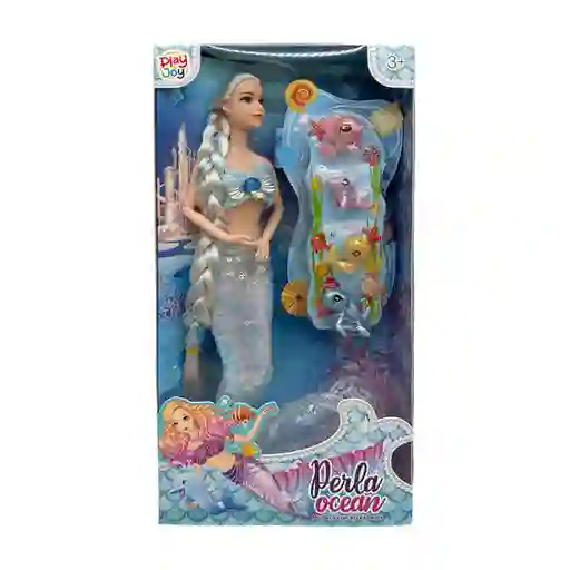 Play And Joy Muñeca Pearl Ocean Blanco Con Accesorios