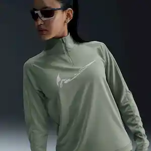 Nike Camiseta Swsh Hbr Mujer Verde Talla L Ref: Fv6387-370