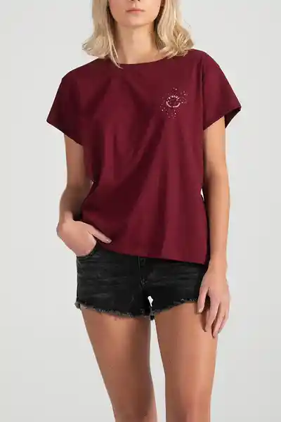 ONeill Camiseta Classic as Above Femenino Vino Tinto Talla S