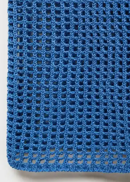 Falda Fabri Azul Talla S Mujer Mango