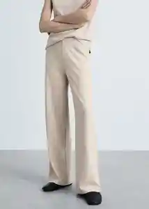 Pantalón Michigan Beige Talla S Mujer Mango