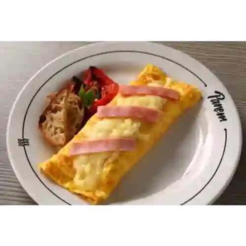 Omelette jamon y queso