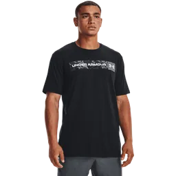 Under Armour Camiseta Camo Chest Stripe Hombre Negro Talla SM