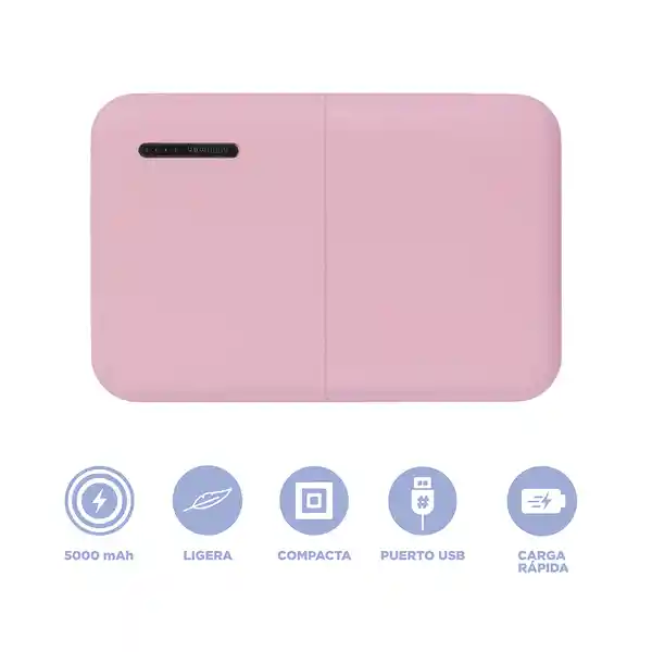 Miniso Batería Portátil de Carga Rápida 5000 mah Rosa 