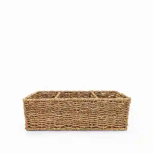 Canasta en Fibra Natural 3 Divisiones Ambiente Gourmet