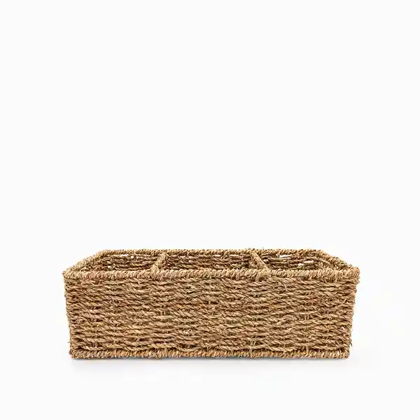 Canasta en Fibra Natural 3 Divisiones Ambiente Gourmet