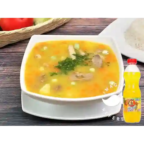Combo Sopa de Menudencias + Hit Naranja Piña 500 ml