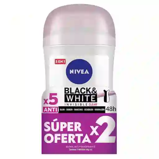 Nivea Desodorante en Barra Invisible Black & White
