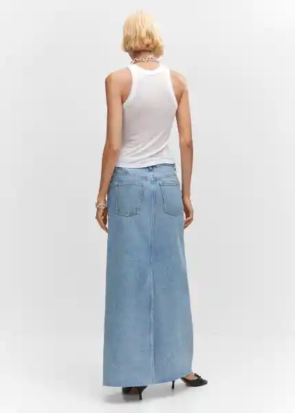 Top Noir Blanco Talla L Mujer Mango