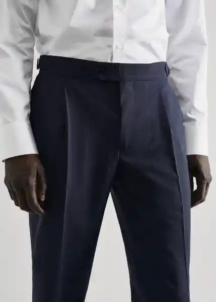 Pantalón Siena Navy Talla 46 Hombre Mango