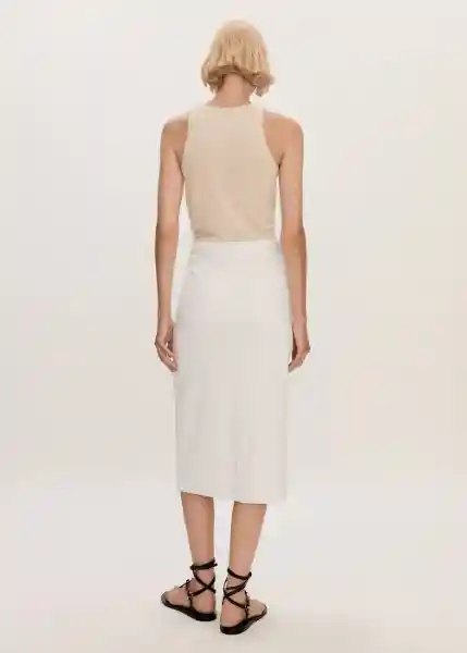 Falda Soleil Blanco Talla XS Mujer Mango