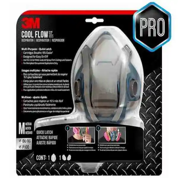 3M Respirador Media Cara 65023QLHA1-C