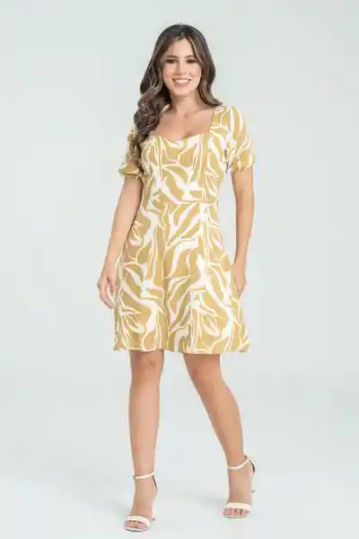 Vestido Bruna Color Beige Talla M Ragged