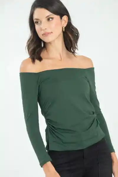 Top Amalfi Color Verde Oscuro Talla S Ragged