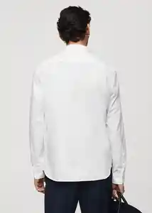 Camisa Arezza Blanco Talla L Hombre Mango