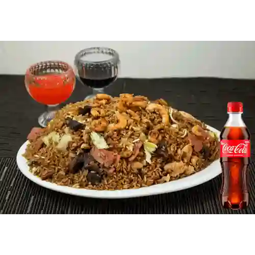 Combo Arroz Chow-Fan 4 Carnes +Cocacola Orig 400ML