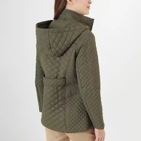 Chaqueta Cuello Alto Manga Larga Café Talla L 725996