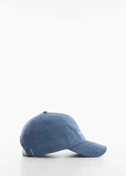 Gorra Cuoted Azul Talla 99 Mujer Mango