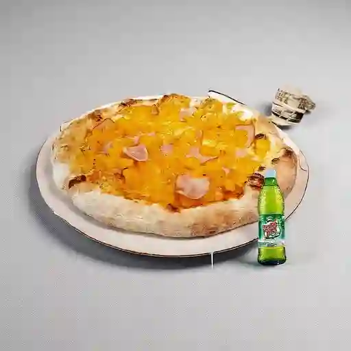 Pizza Personal Hawaiana +Canada Dry Ginger Ale 300ml