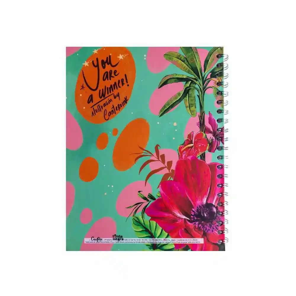 Cuaderno Cantera Mixto 160 Hojas Argollado Tapa Dura