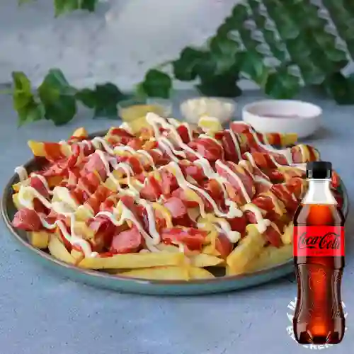 Combo Salchipapa Ranchera + Coca-Cola ZERO 400ml