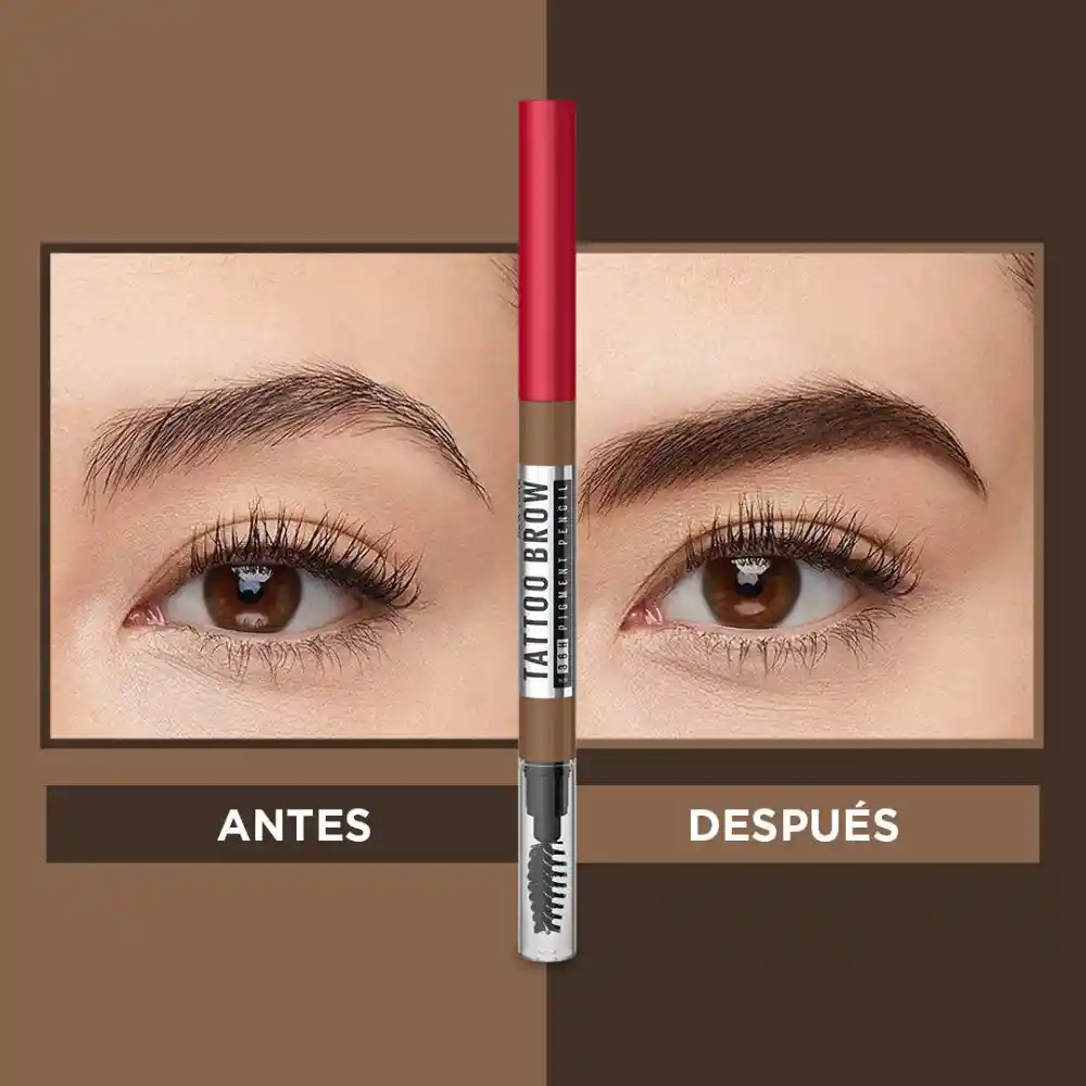 Lapiz Delineador De Cejas Maybelline Eye Studio Tattoo Brow 36 hrs Natural Brown