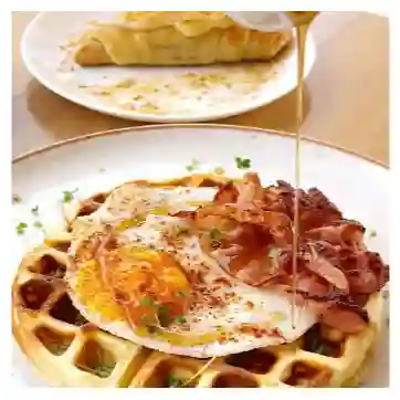 Waffle de Huevo Frito