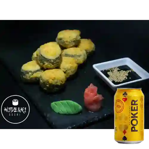 Combo Philadelphia Tempura. + Cerveza Poker Lta 330ml