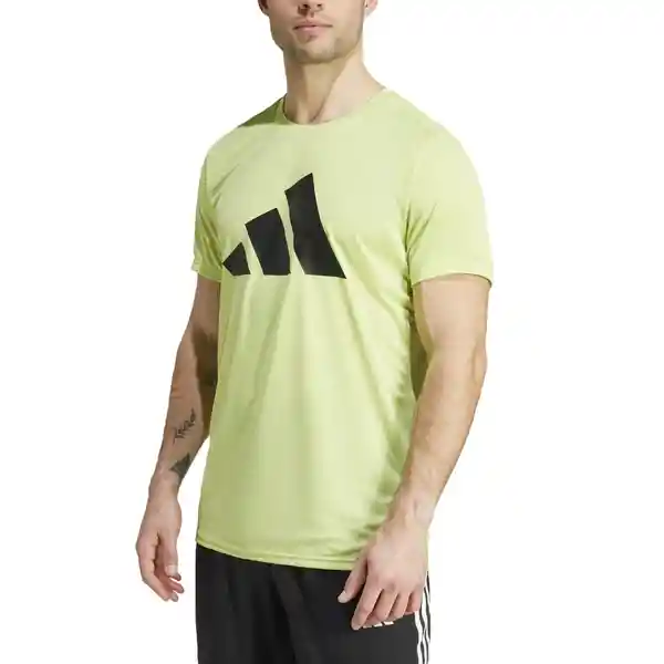 Adidas Camiseta Run It Tee Para Hombre Verde Talla L