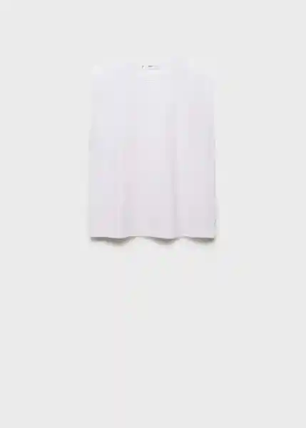 Camiseta Viri Blanco Talla XL Mujer Mango