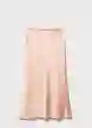Falda Mia2 Salmón Talla S Mujer Mango