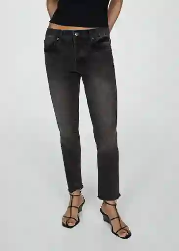 Jean Tokio Tejano Negro Talla 36 Mujer Mango